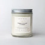 Tobacco Leaf & Amber Scented Soy Candle | Lux Candles